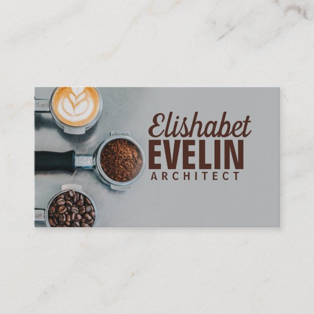 Flachbild-Fotografie von Kaffeetasse g65 Visitenkarte (Vorderseite)