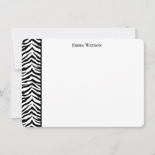 Flachbild-Notiz-Karte Zebra-Druck Mitteilungskarte