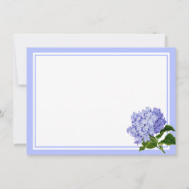 Flachbildkarte (Blue Hydrangea) Mitteilungskarte