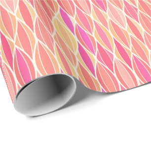 Flachbildschirm aus dem Mittelalter - rosa, korall Geschenkpapier