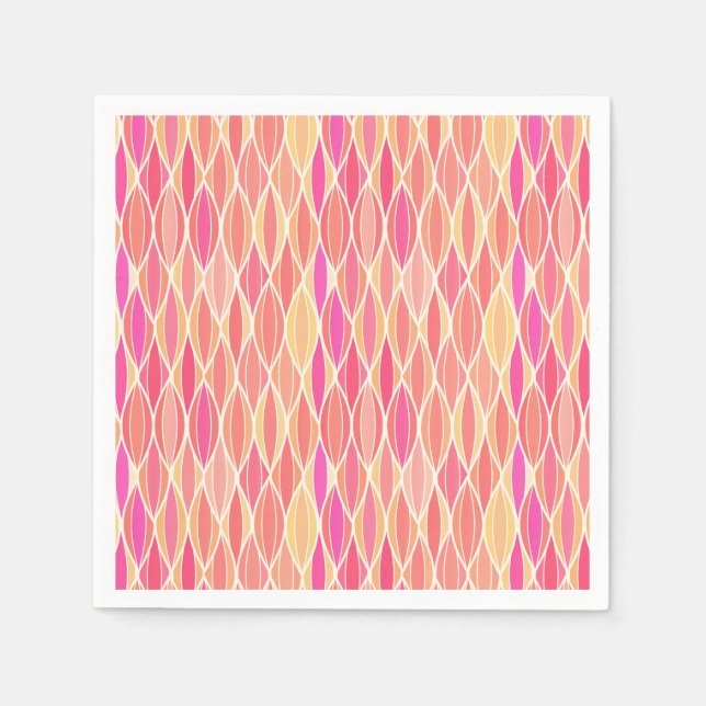 Flachbildschirm aus dem Mittelalter - rosa, korall Serviette (Vorderseite)
