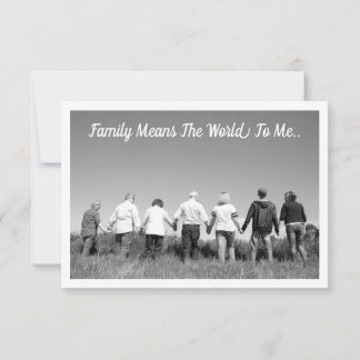 Flachbildschirm - Familie bedeutet die Welt für mi Dankeskarte