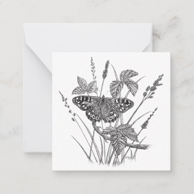 Flachbildschirm für Butterfly-Design Mitteilungskarte (Vorderseite)