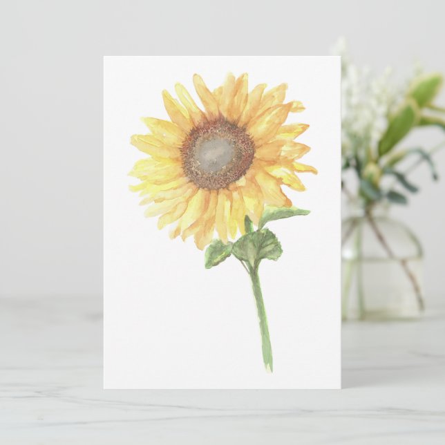 Flachbildschirm für Sonnenblumen Mitteilungskarte (Stehend Vorderseite)