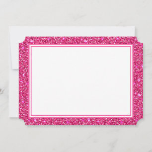 Flachbildschirm, rosa Glitzer, Rand Mitteilungskarte