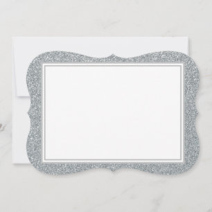 Flachbildschirm-Silver-Glitzer Mitteilungskarte