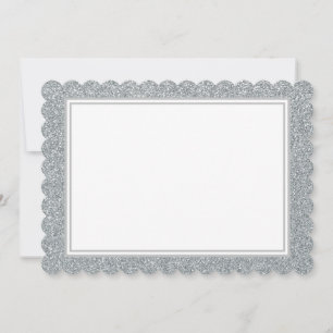 Flachbildschirm-Silver-Glitzer Mitteilungskarte