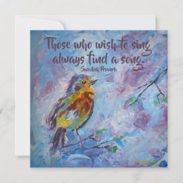 Flachbildschirm "Songbird of Hope" Mitteilungskarte