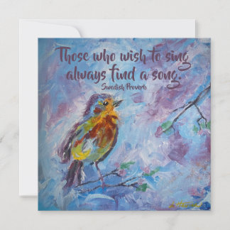 Flachbildschirm "Songbird of Hope" Mitteilungskarte