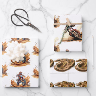 Flachblatt-Set 3 für das Rad-Wrapping Geschenkpapier Set