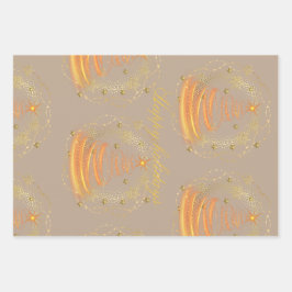 Flachblatt Set 3 Geschenkpapier Set