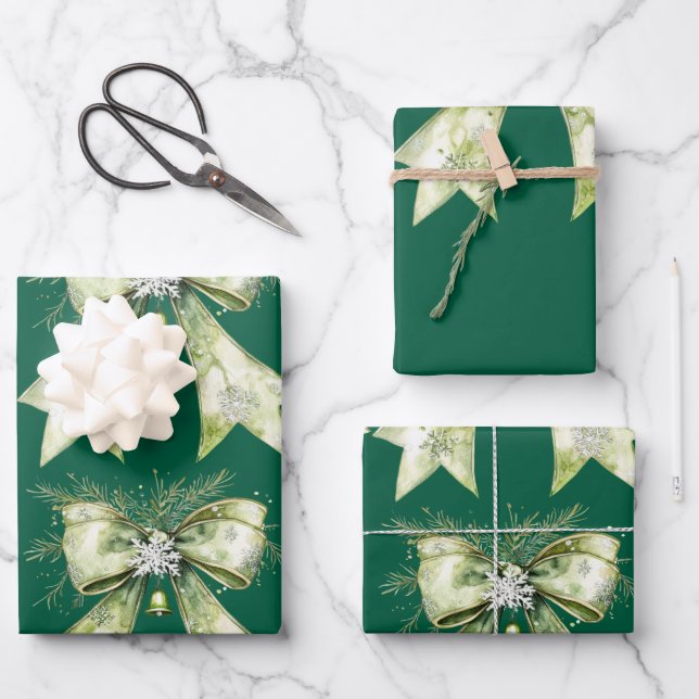 Flachblätter Geschenkpapier Set (Vorderseite)