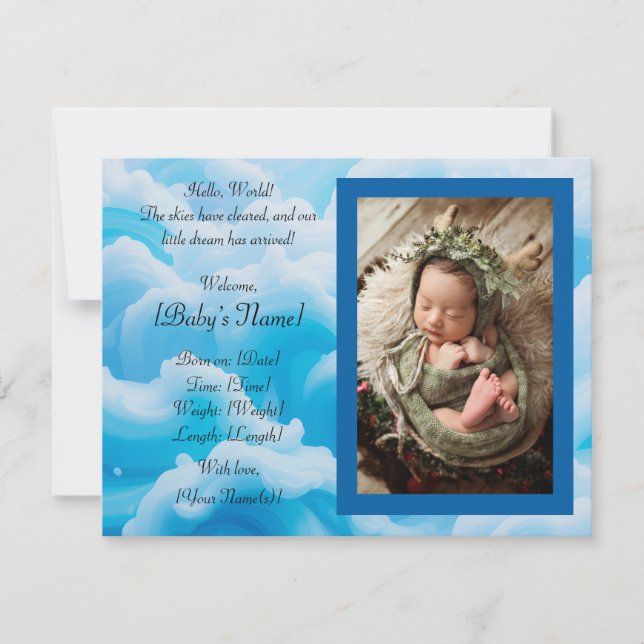 Flache Ankündigungskarte Ankündigung (Vorderseite)