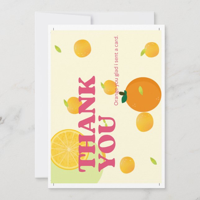 Flache Dankeskarten Dankeskarte (Vorderseite)