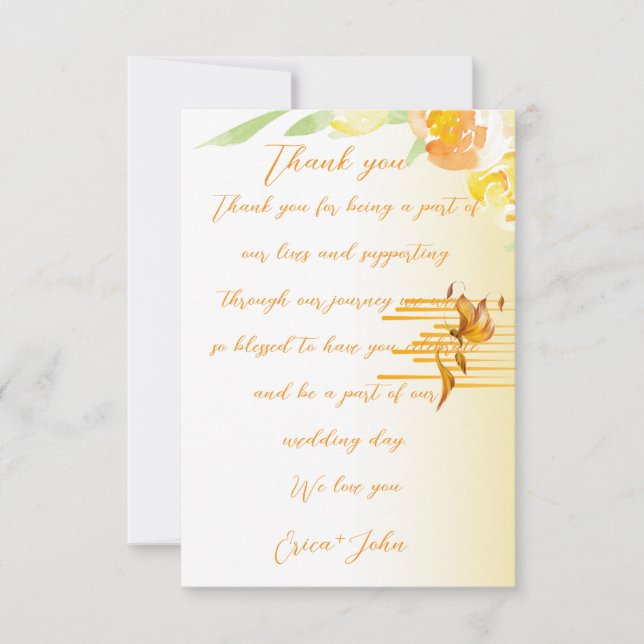 Flache Dankeskarten Dankeskarte (Vorderseite)