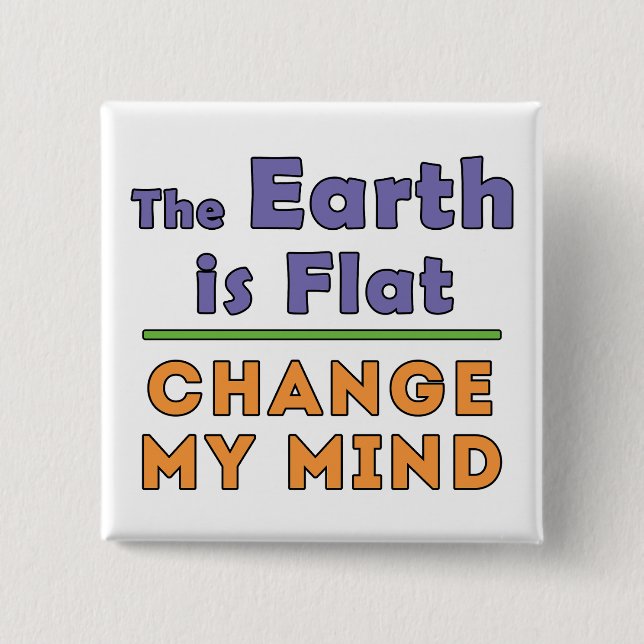 flache Erde Button (Vorderseite)