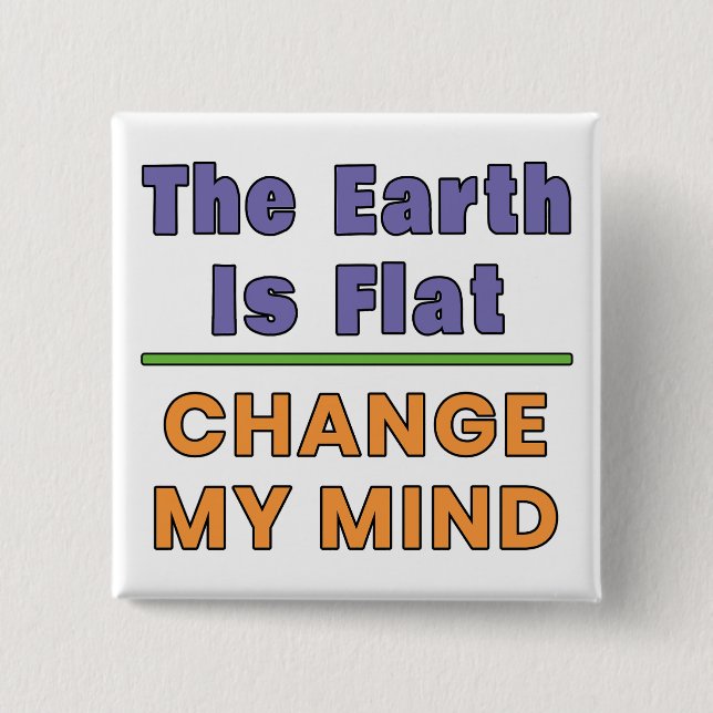 Flache Erde Button (Vorderseite)