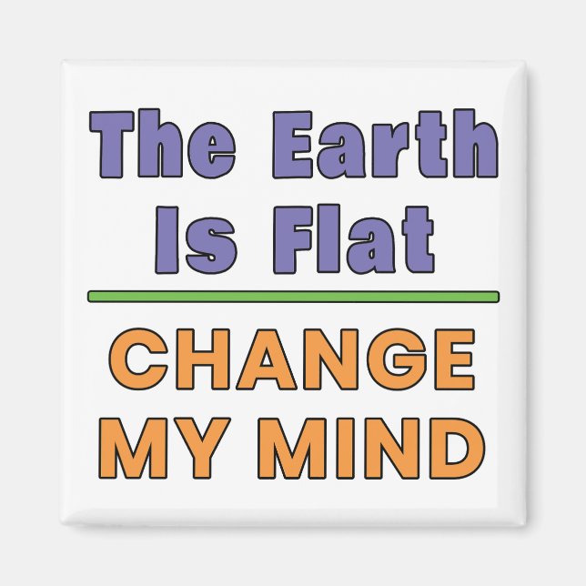 Flache Erde Magnet (Vorne)