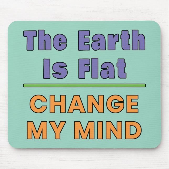 Flache Erde Mousepad (Vorne)