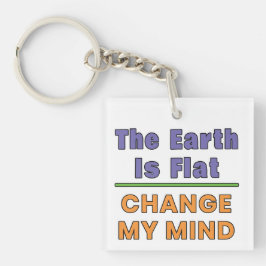 Flache Erde Schlüsselanhänger