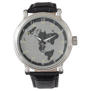 Flache Erdentwurfs-Uhr Armbanduhr