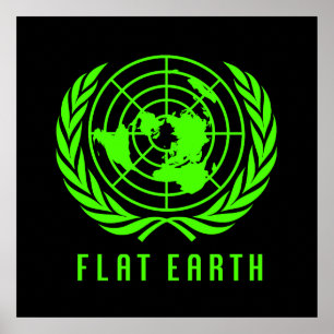 Flache Erdgroßes Plakat