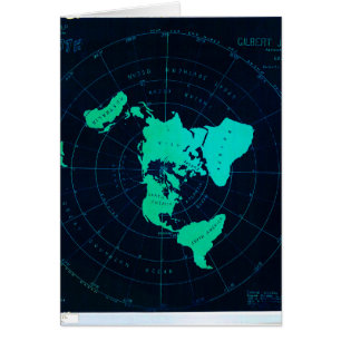 Flache Erdkarte (Azimuthal äquidistante