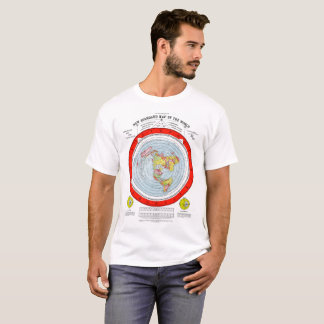Flache Erdstandardkarte des Weltt-shirts T-Shirt