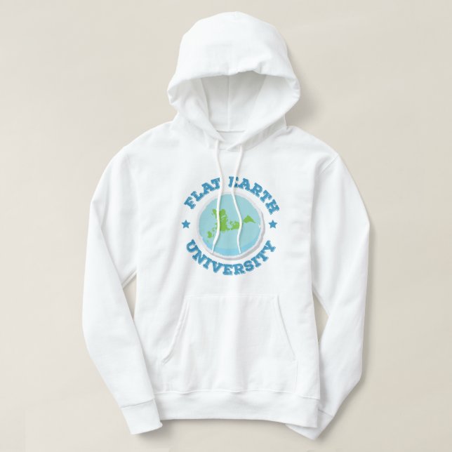 Flache Erduniversität -- Blau Hoodie (Design vorne)