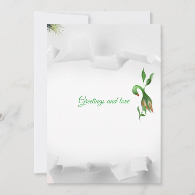 Flache Feiertagskarte (Vorderseite)