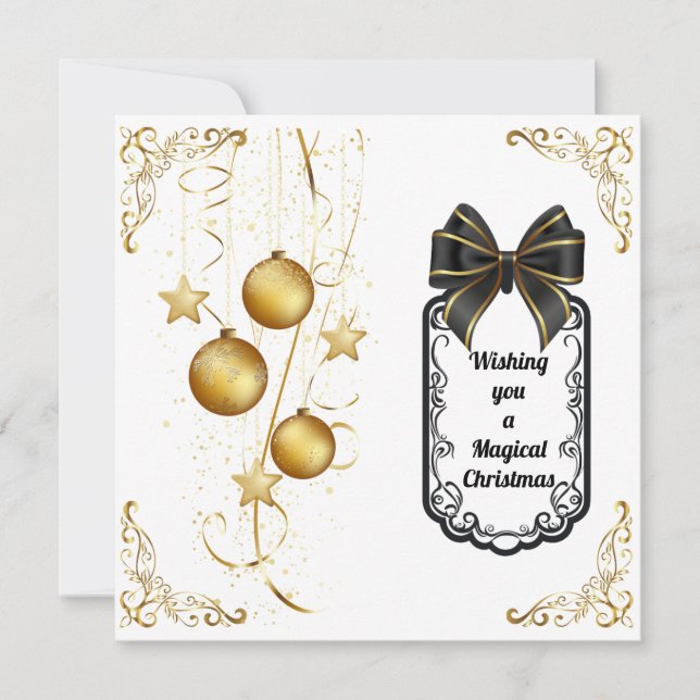 Flache Feiertagskarte (Vorderseite)