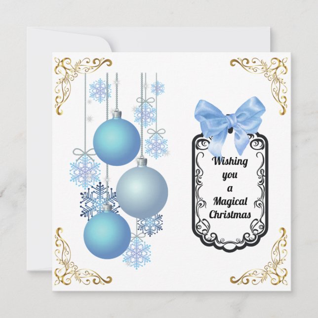 Flache Feiertagskarte (Vorderseite)