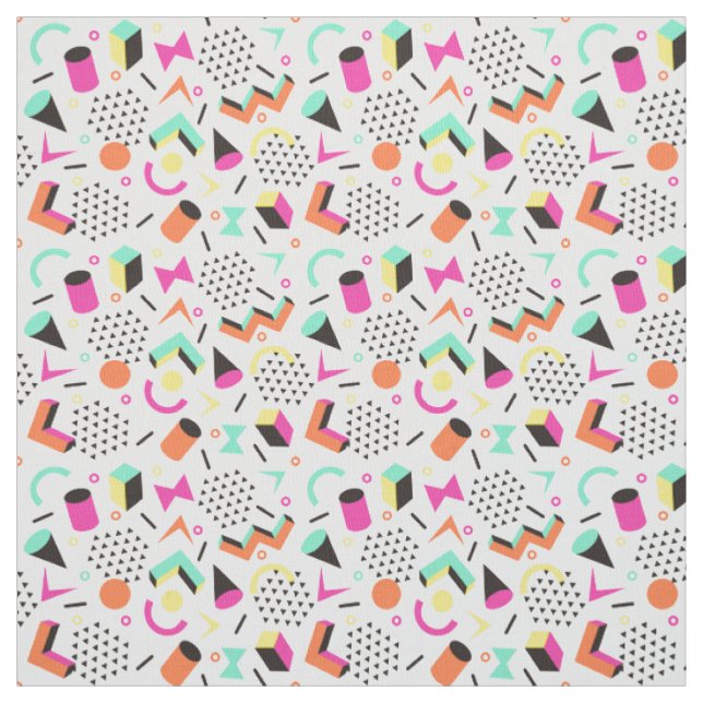 Flache geometrische Squiggly mutige Stoff (Muster)