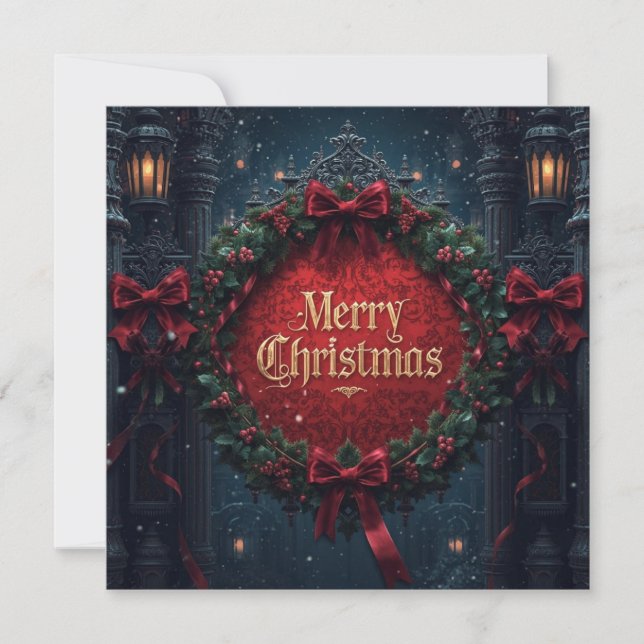 flache gothische Weihnachtskarte Karte (Vorderseite)