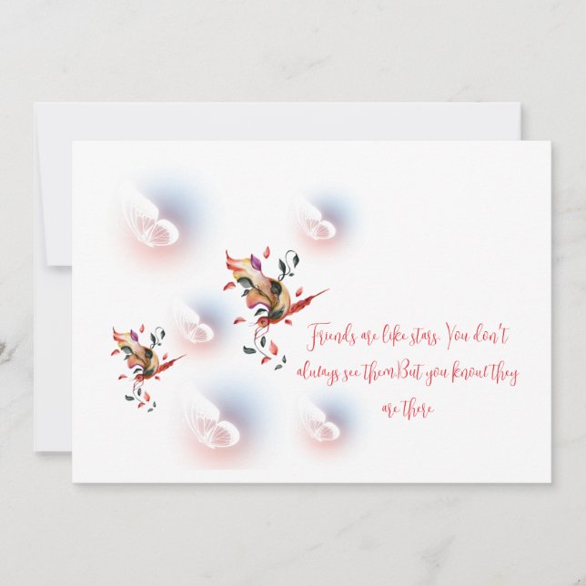 Flache Grußkarte Karte (Vorderseite)