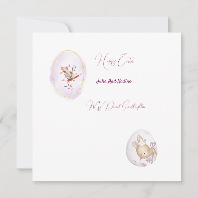 Flache Grußkarte Karte (Vorderseite)