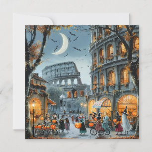 Flache Halloween-Karte Feiertagskarte