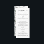 Flache Menükarte<br><div class="desc">Modernes,  elegantes Hochzeitsmenü mit einem schlichten,  eleganten Design in Eukalyptus und gedämpften Tönen,  ideal für eine raffinierte,  minimalistische Ästhetik</div>