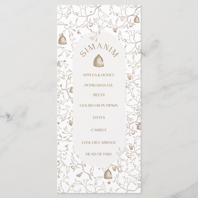 Flache Menükarte (Vorderseite)