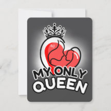Flache Notizkarte : My.Only Queen (grau)