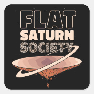 Flache Saturn-Gesellschaft - Wissenschaftliches De Quadratischer Aufkleber