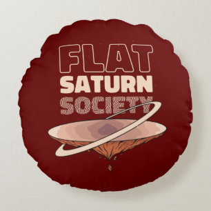 Flache Saturn-Gesellschaft - Wissenschaftliches De Rundes Kissen