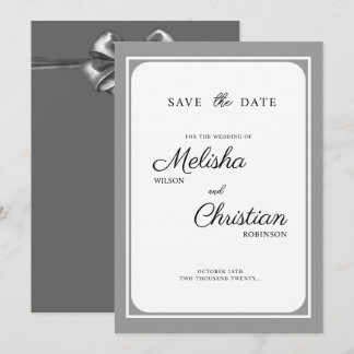 Flache Save The Date-Karte für eine Hochzeit. Date
