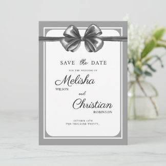 Flache Save The Date-Karte für eine Hochzeit. Date
