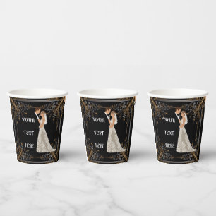 Flache Save-The-Date-Karte Pappbecher