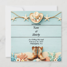 Flache Save-The-Date-Karte