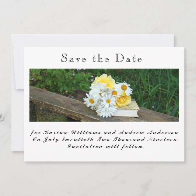 Flache Save-The-Date-Karte Save The Date (Vorderseite)