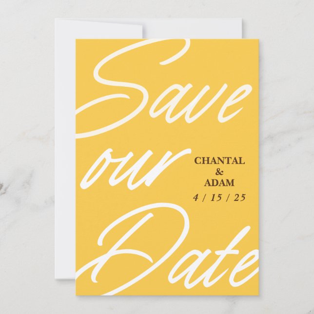 Flache Save-The-Date-Karte Save The Date (Vorderseite)