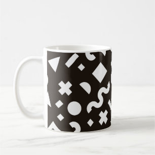 Flache Textur aus geometrischen farbenfrohen Forme Kaffeetasse