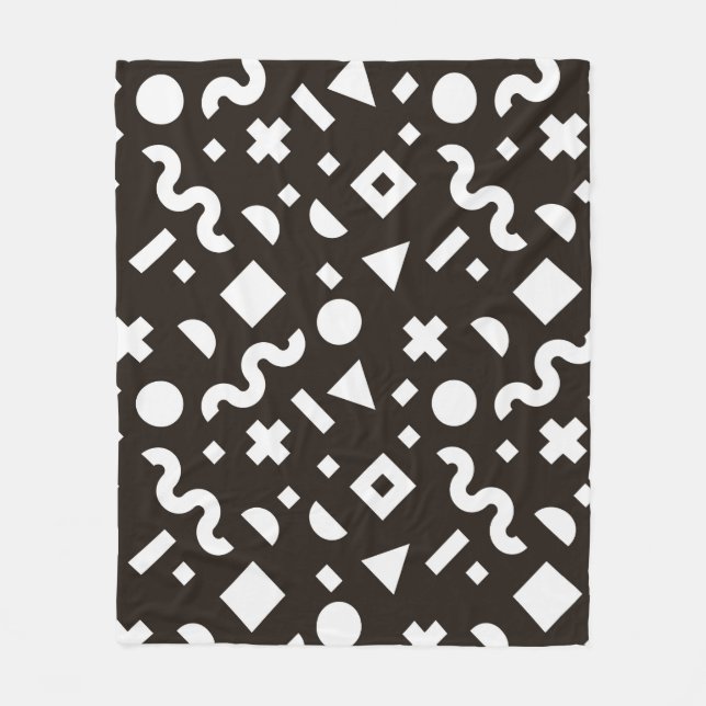 Flache Textur der geometrischen farbigen Formen. M Fleecedecke (Vorderseite)